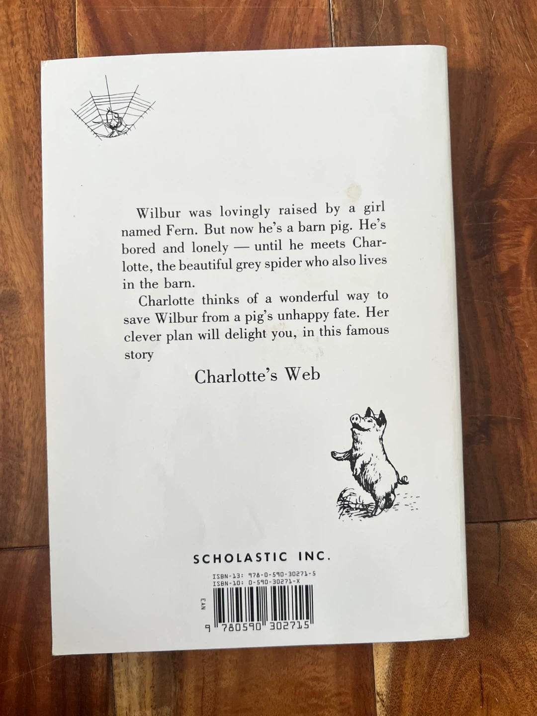 Charlotte's Web by E.B. White Paperback Book - photo 2