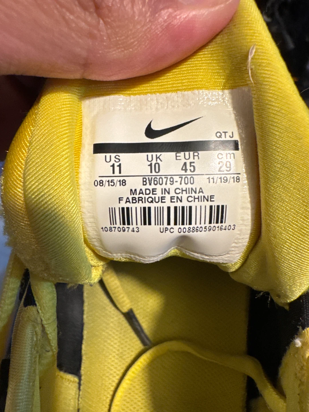 Nike Air VaporMax Plus Yellow Black Men's Size 11 - photo 2