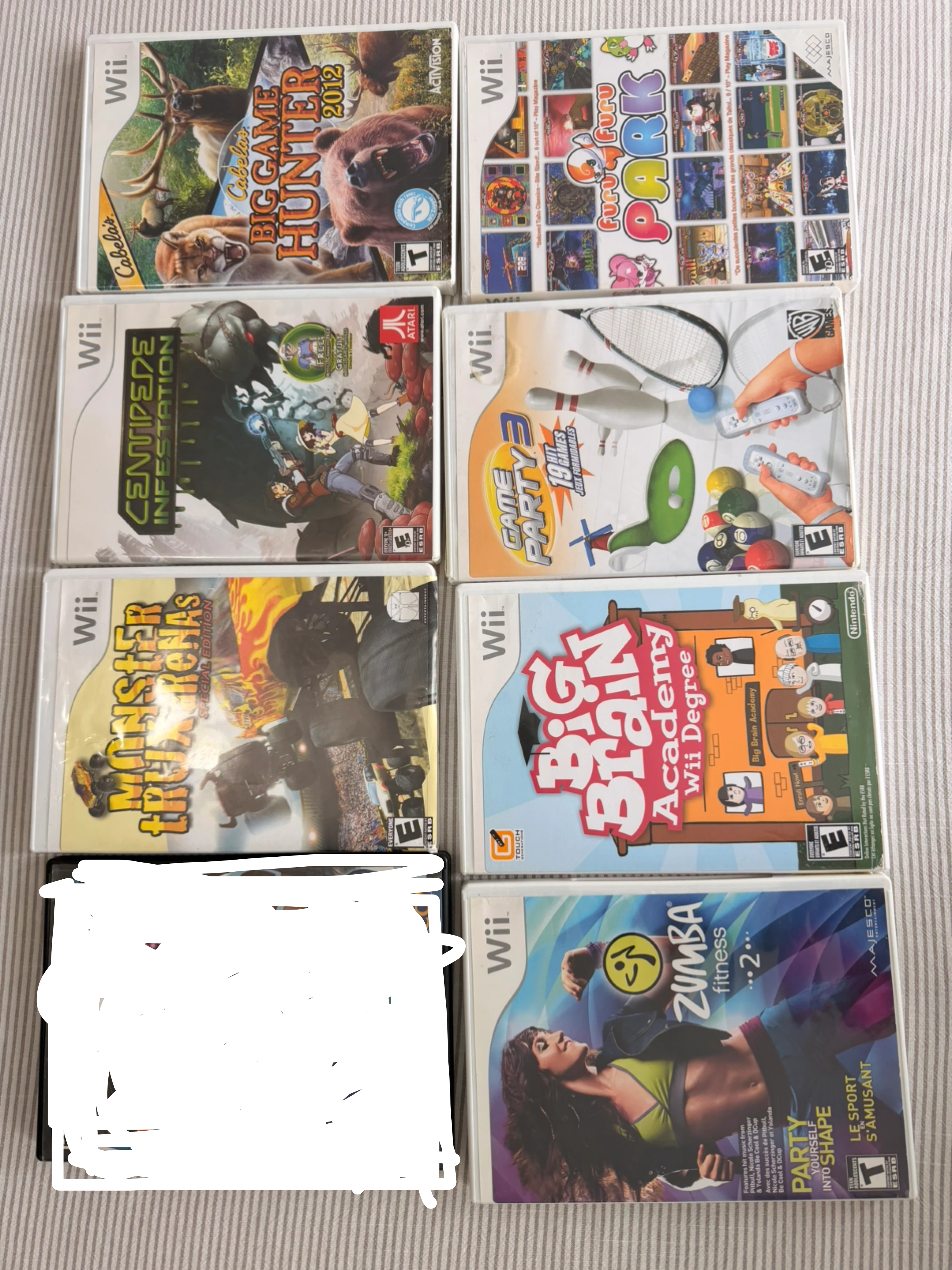 Includes 7 Wii games