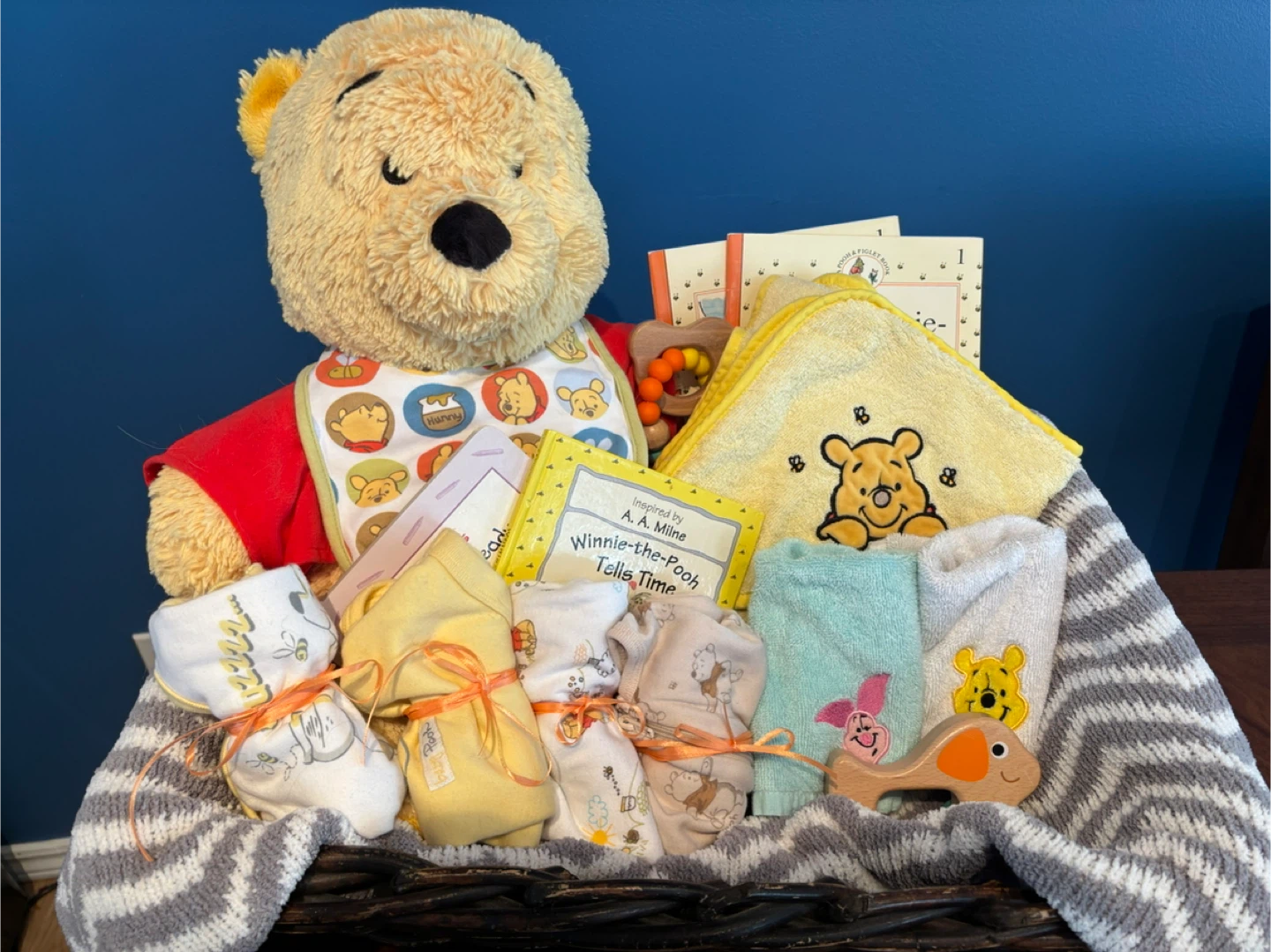 Large Winnie the Pooh Baby Gift Basket