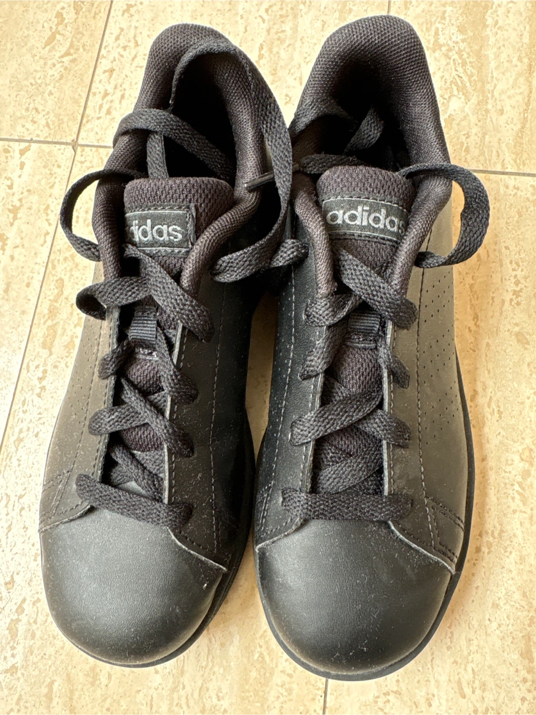 Adidas Advantage K Black Sneakers - Kids Size 1 - photo 2