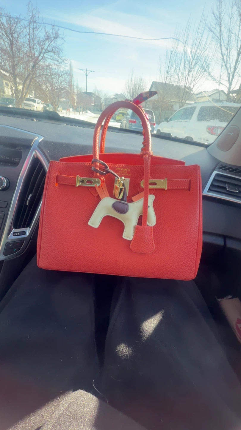 Orange handbag. - photo 2