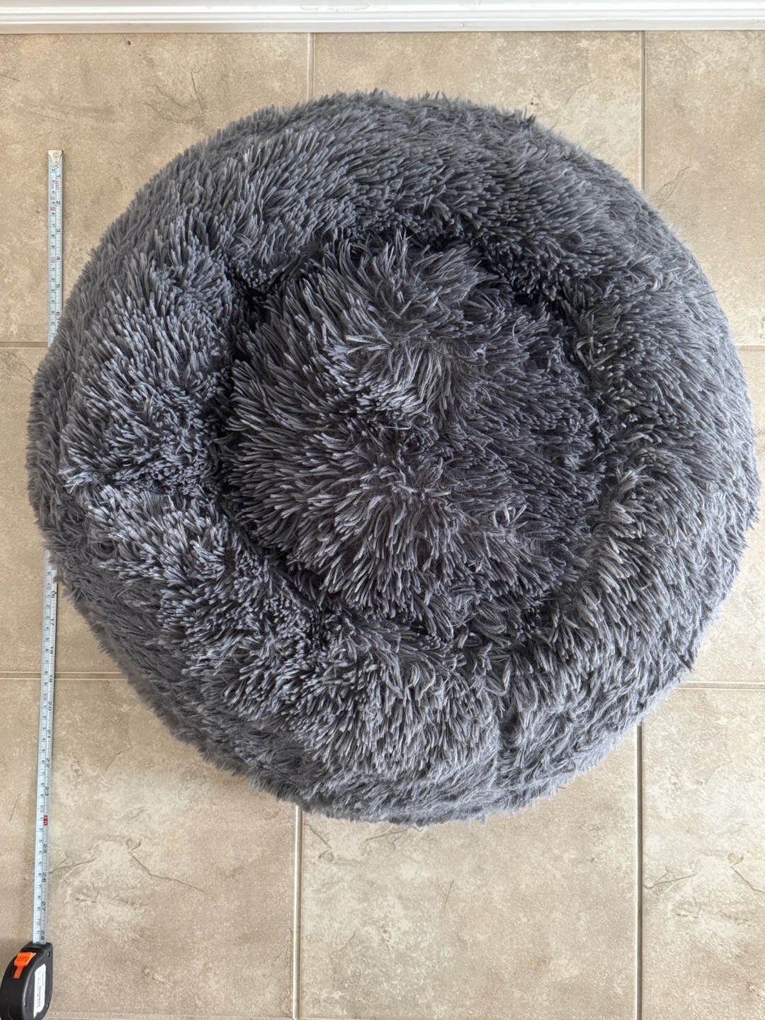 Dark Grey Donut Dog Bed