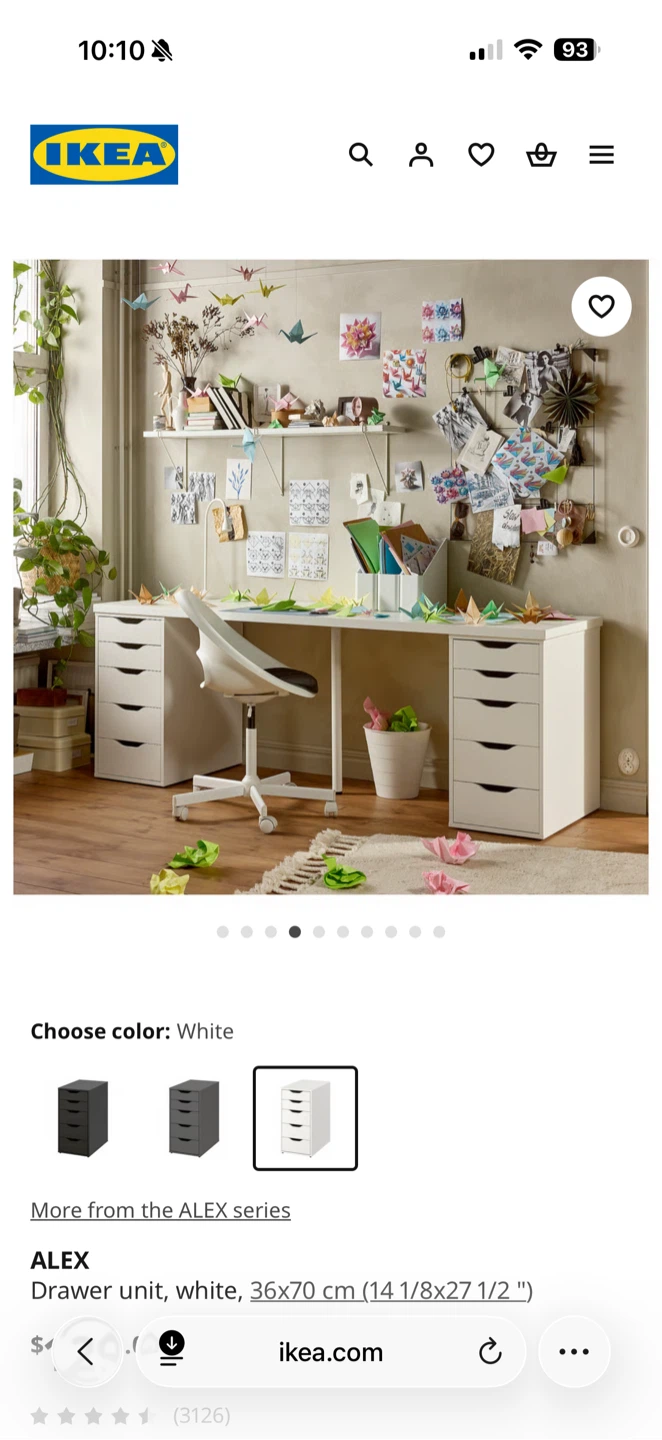 Set of 2 Ikea Alex Drawers and Desk Top - photo 2