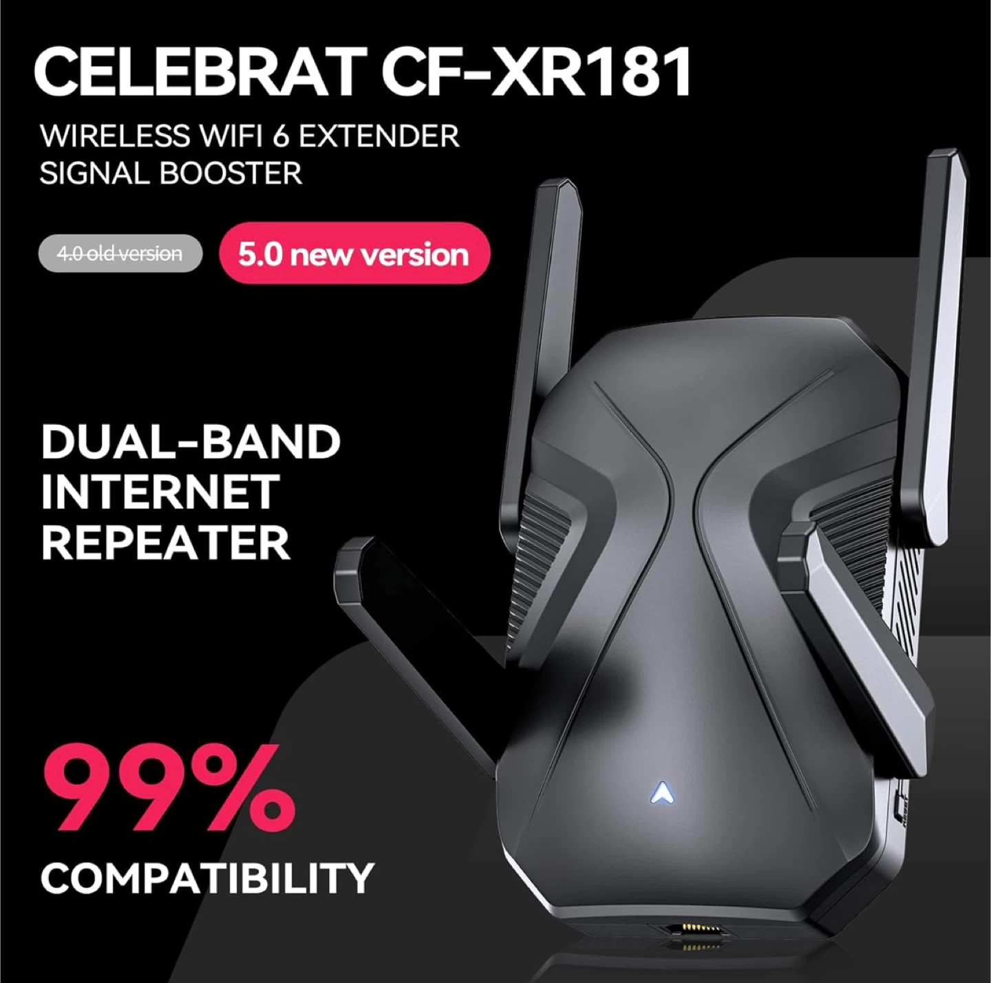 High Speed WiFi 6 Extender-18899 sq.ft-1800mbps-dual band - photo 3