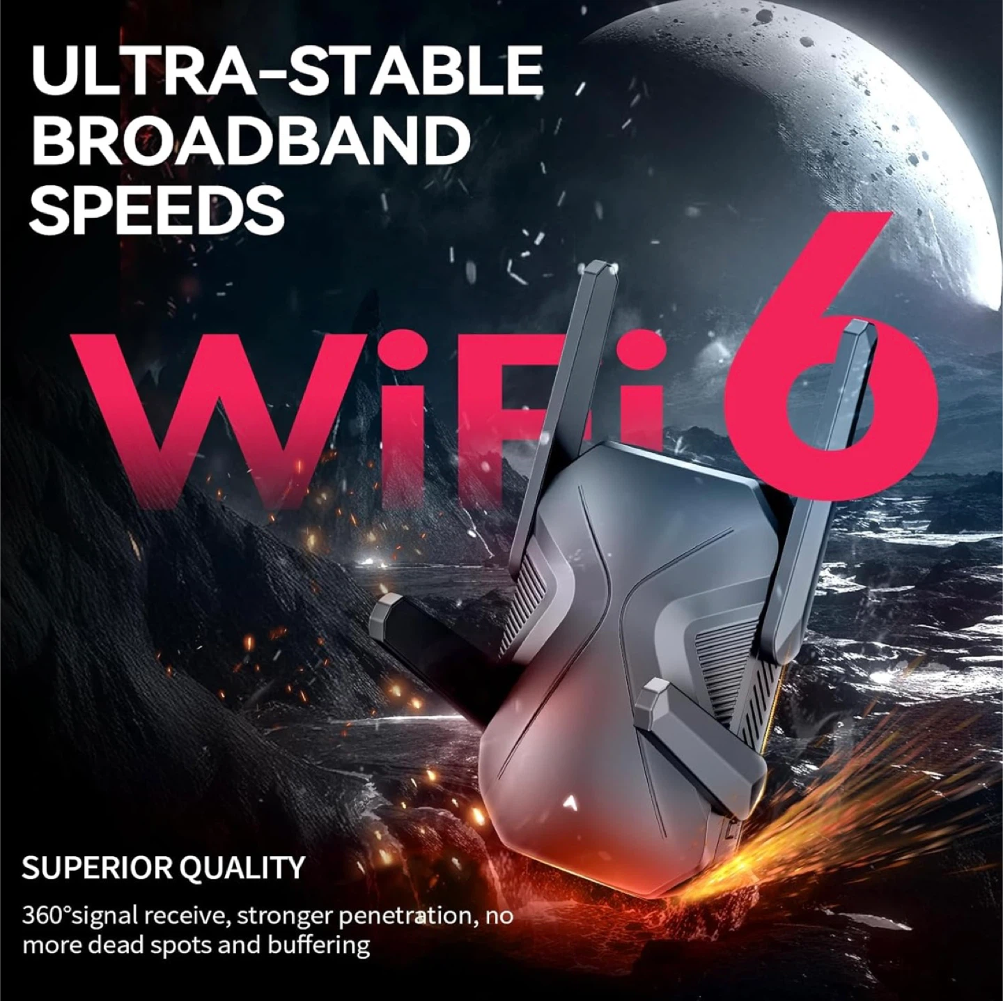 High Speed WiFi 6 Extender-18899 sq.ft-1800mbps-dual band - photo 2