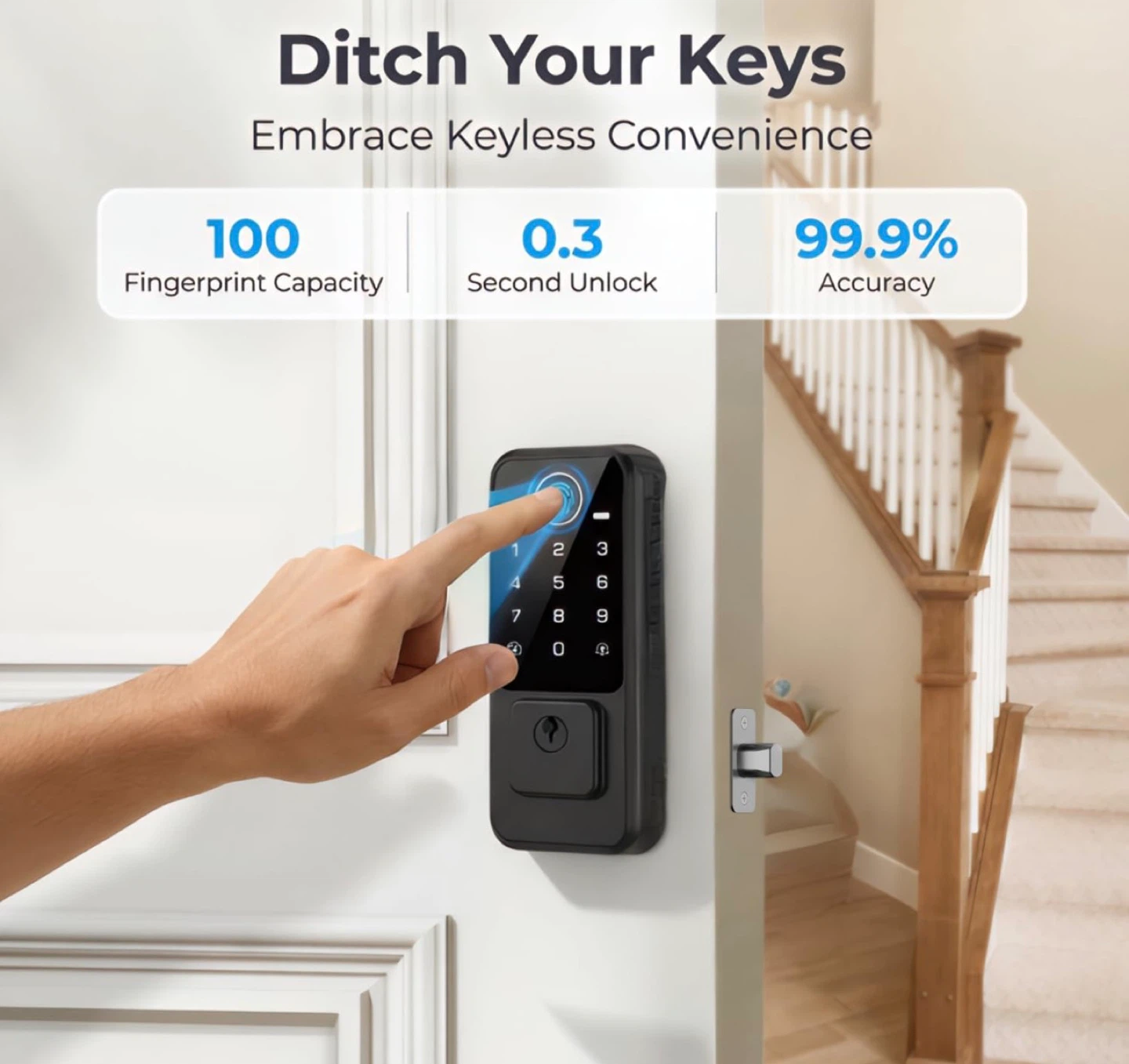 Smart Door Lock with Fingerprint and WiFi - photo 3