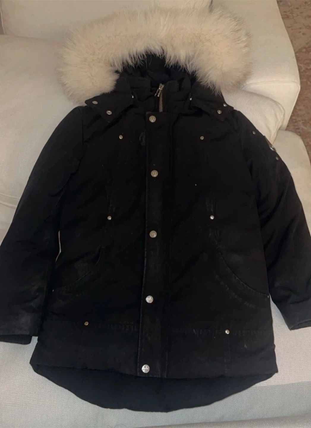 Moose Knuckles Black Down Parka