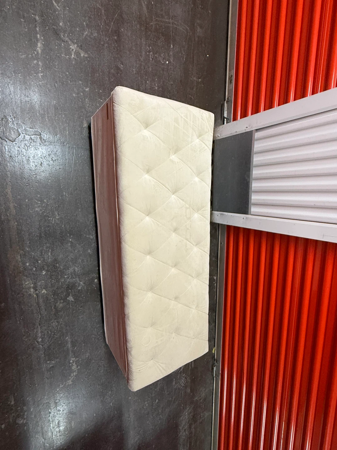 Tufted Storage Ottoman Bench - Cream