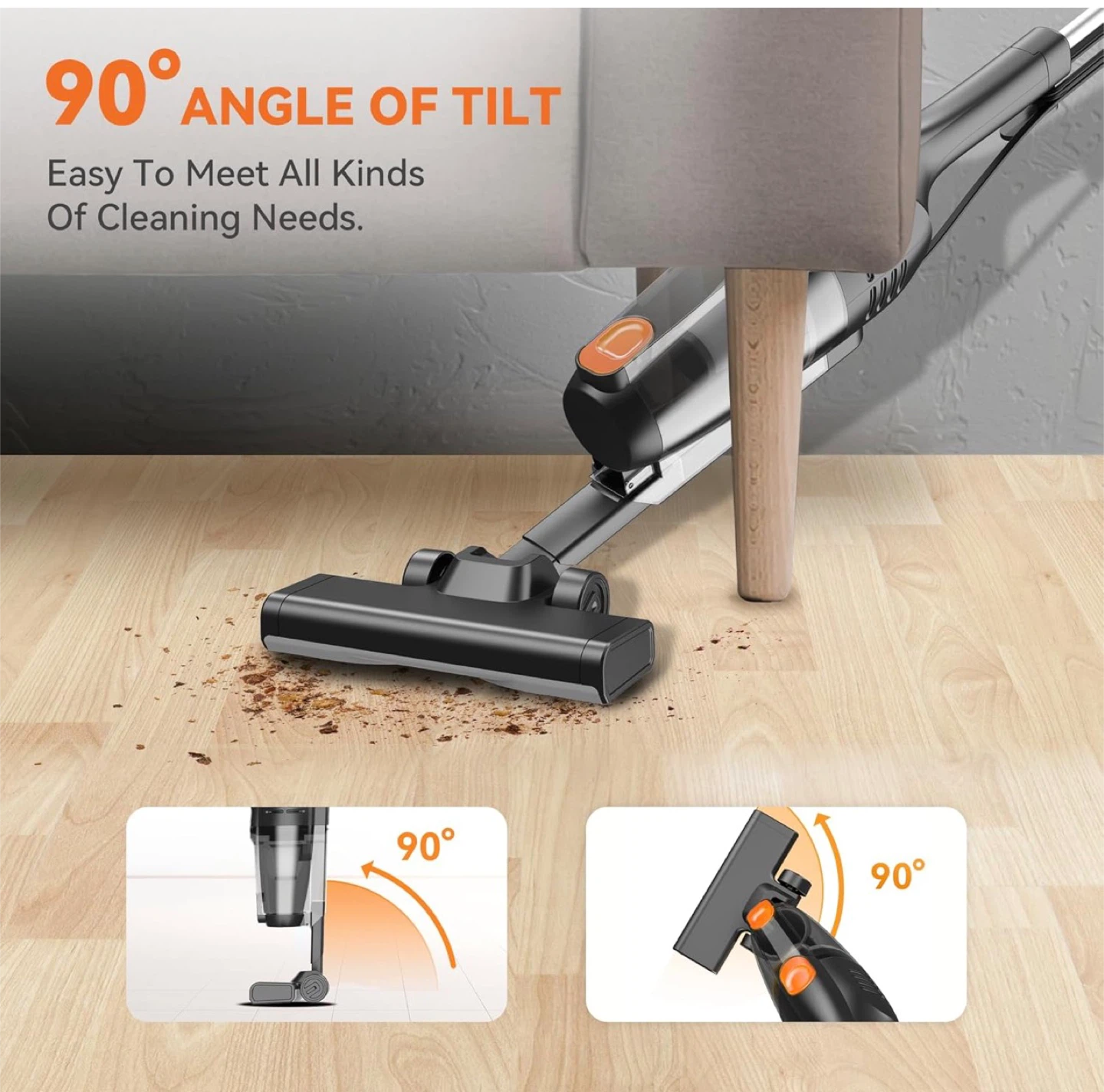 Powerful 20000Pa Corded Stick Vacuum Cleaner - Free Standing - photo 4