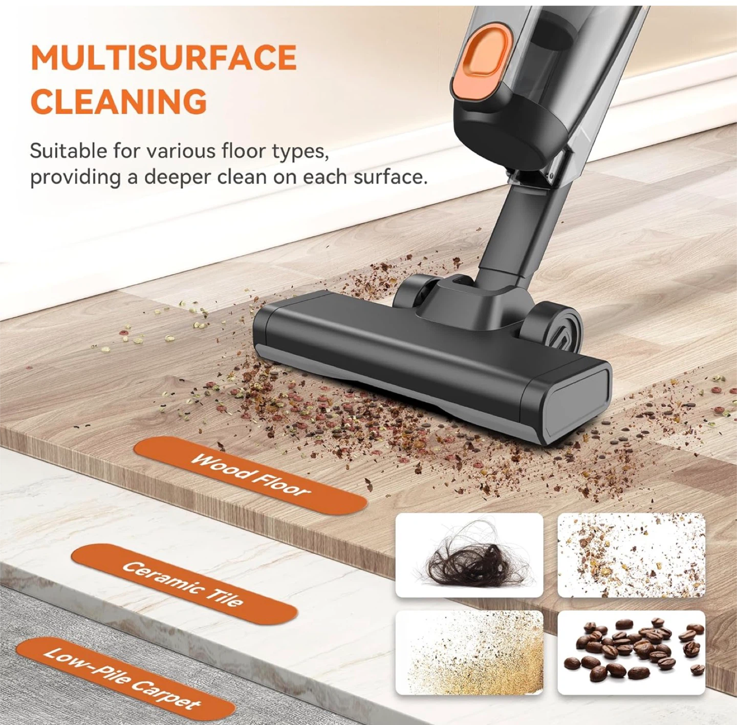 Powerful 20000Pa Corded Stick Vacuum Cleaner - Free Standing - photo 3