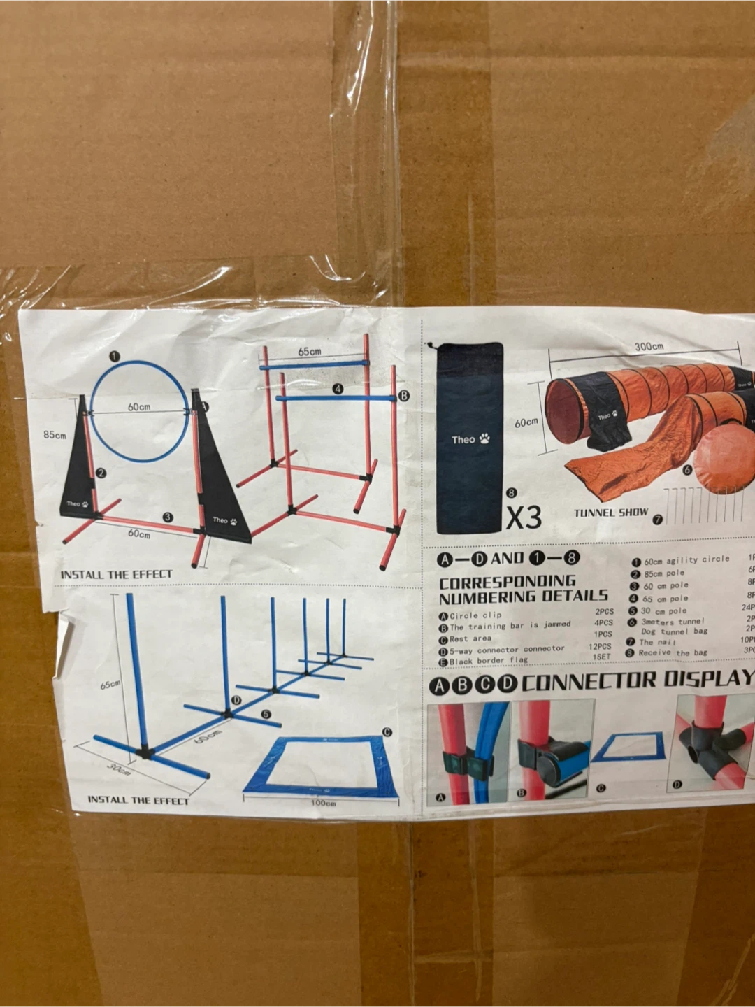 Dog Agility Training Set with Tunnel