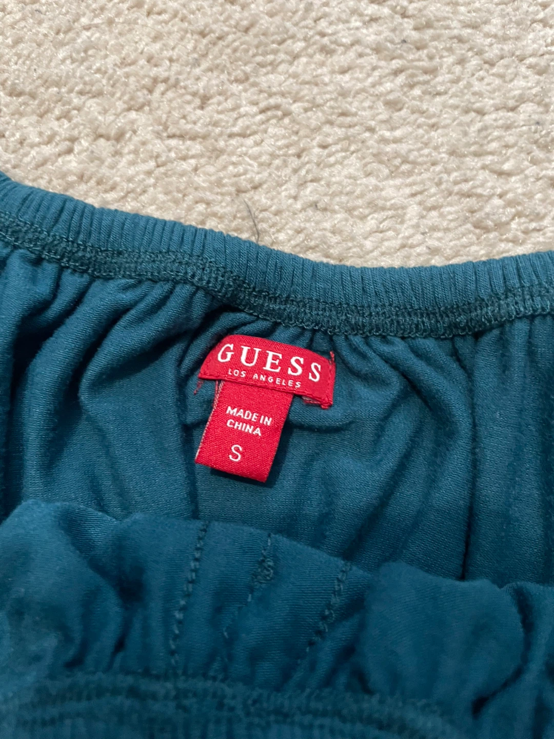 Guess Off-the-Shoulder Top - Teal - Size S - photo 2