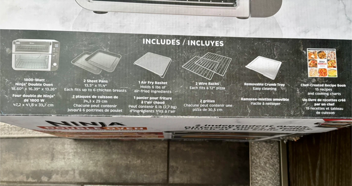 New Ninja Double Door 12-in-1 Countertop Oven & Air Fryer - photo 2