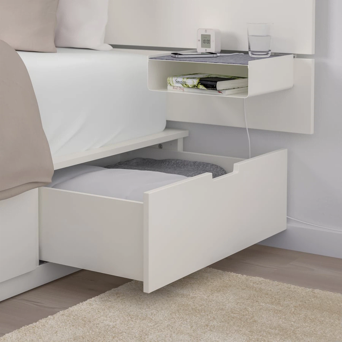 IKEA Bed with Storage Drawers and Headboard- $400 - photo 4