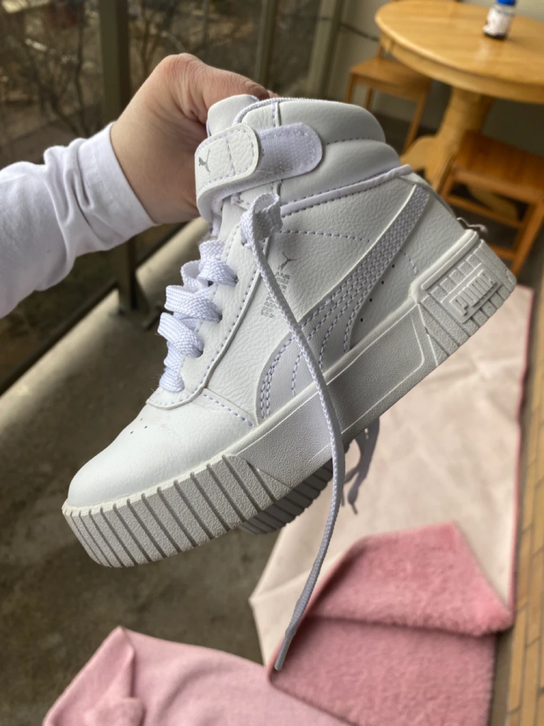 Puma white mid-top sneakers - photo 2