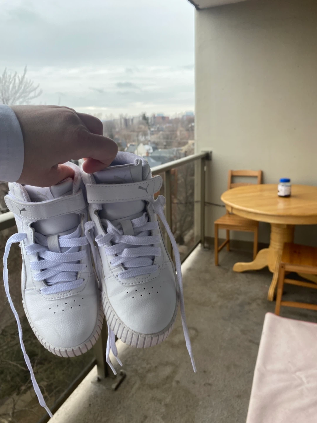 Puma white mid-top sneakers - photo 5