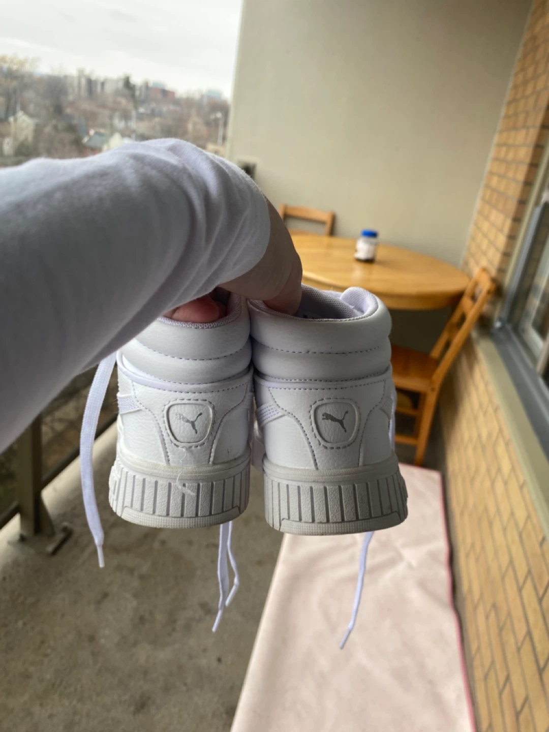 Puma white mid-top sneakers - photo 3