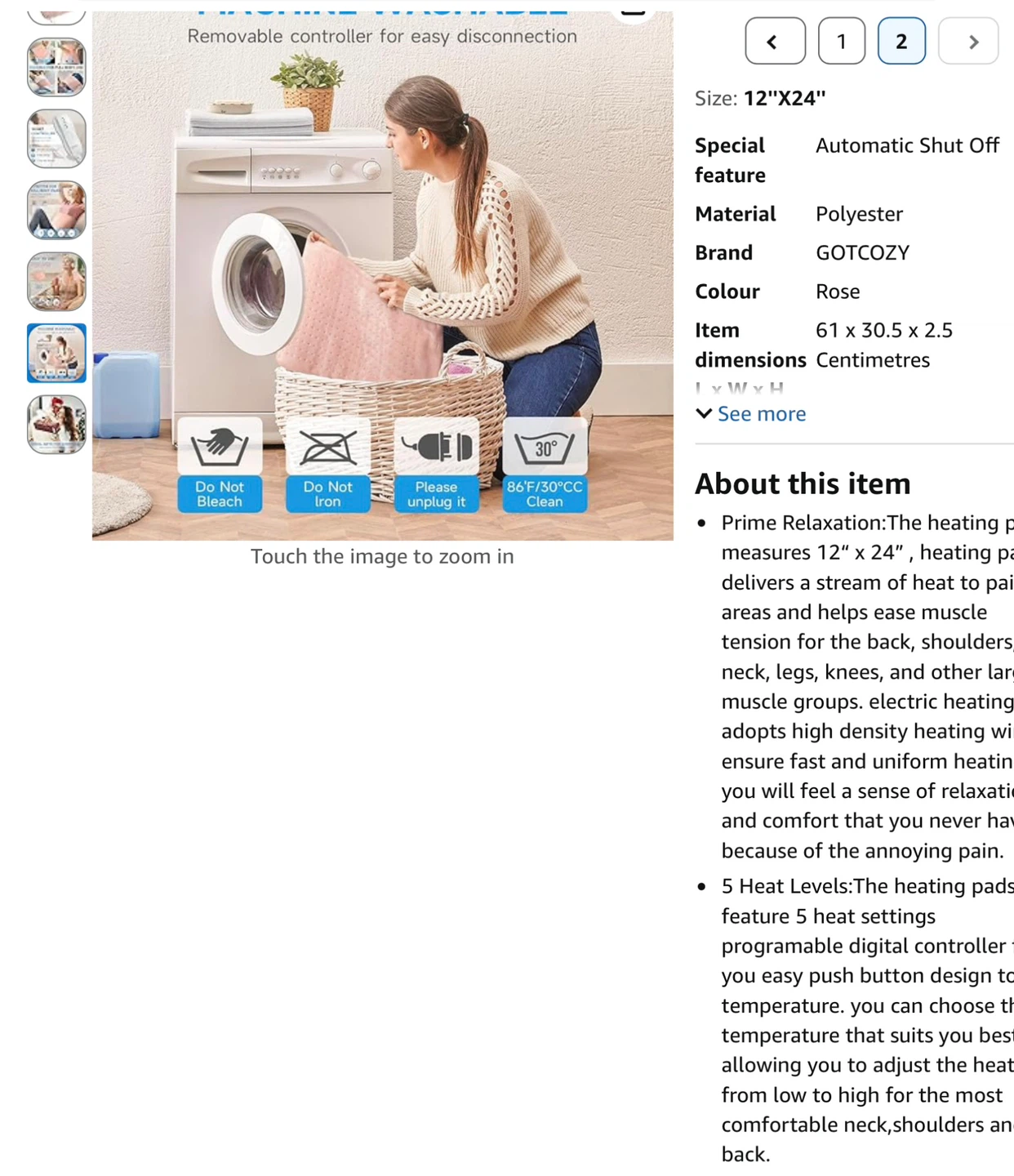 Reversible soft Heating Pad - photo 5
