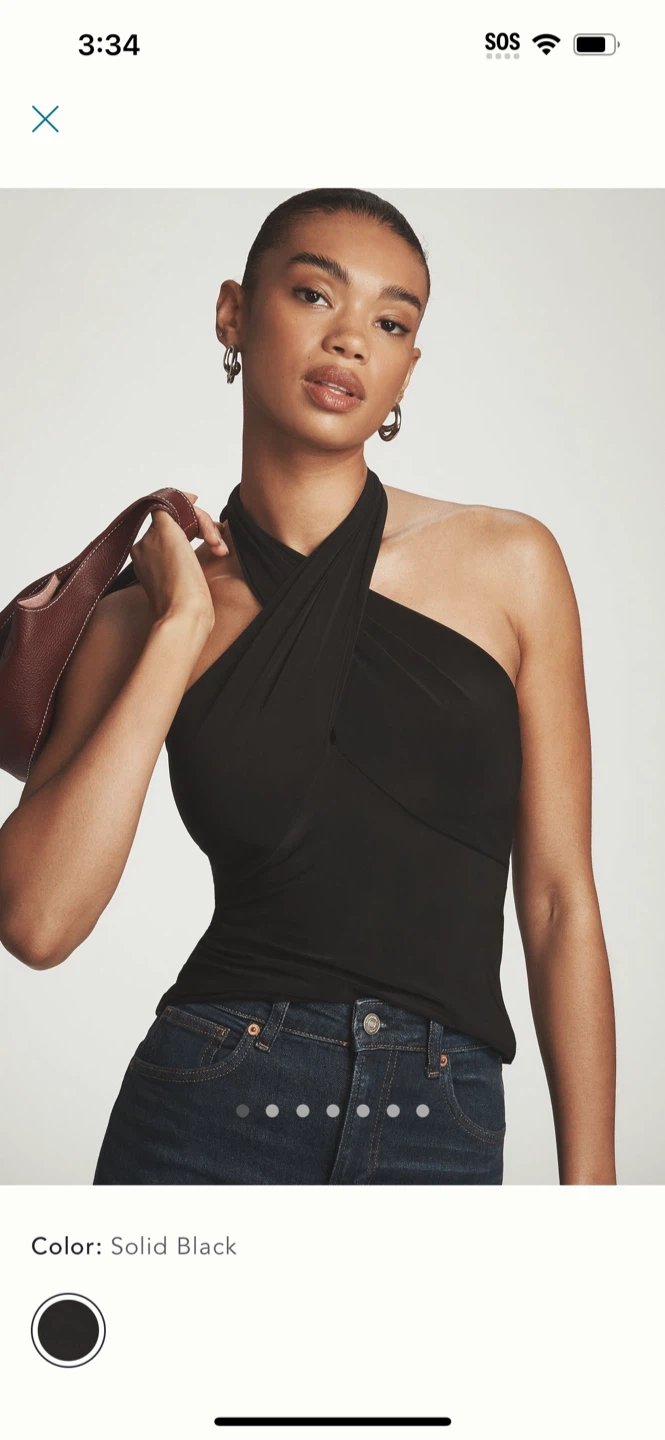 BNWT Anthropologie Tie Neck Halter Top S