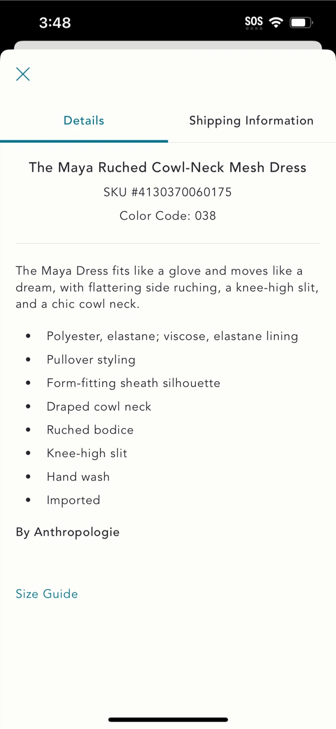 BNWT Anthropologie Maya Ruched Cowl-Neck Mesh Dress - photo 5