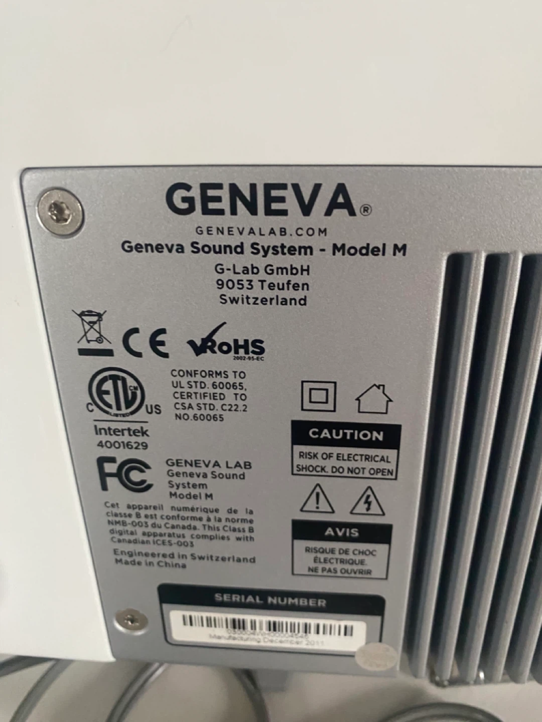 Geneva Hi-Fi Model M Dock Speaker w/ Bluetooth & remote - photo 3