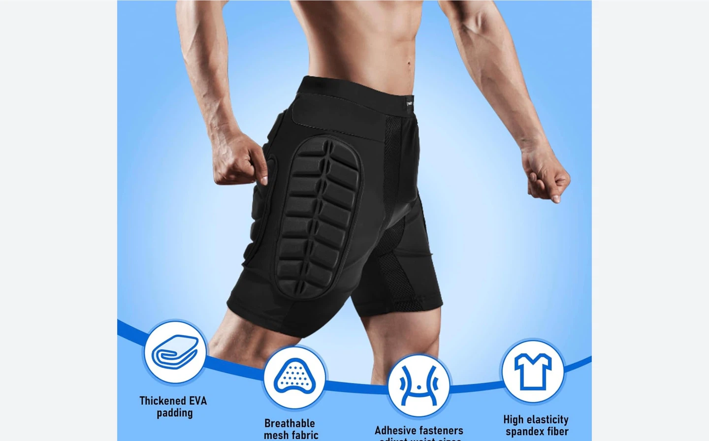Padded Protective 3D men’s XL Shorts