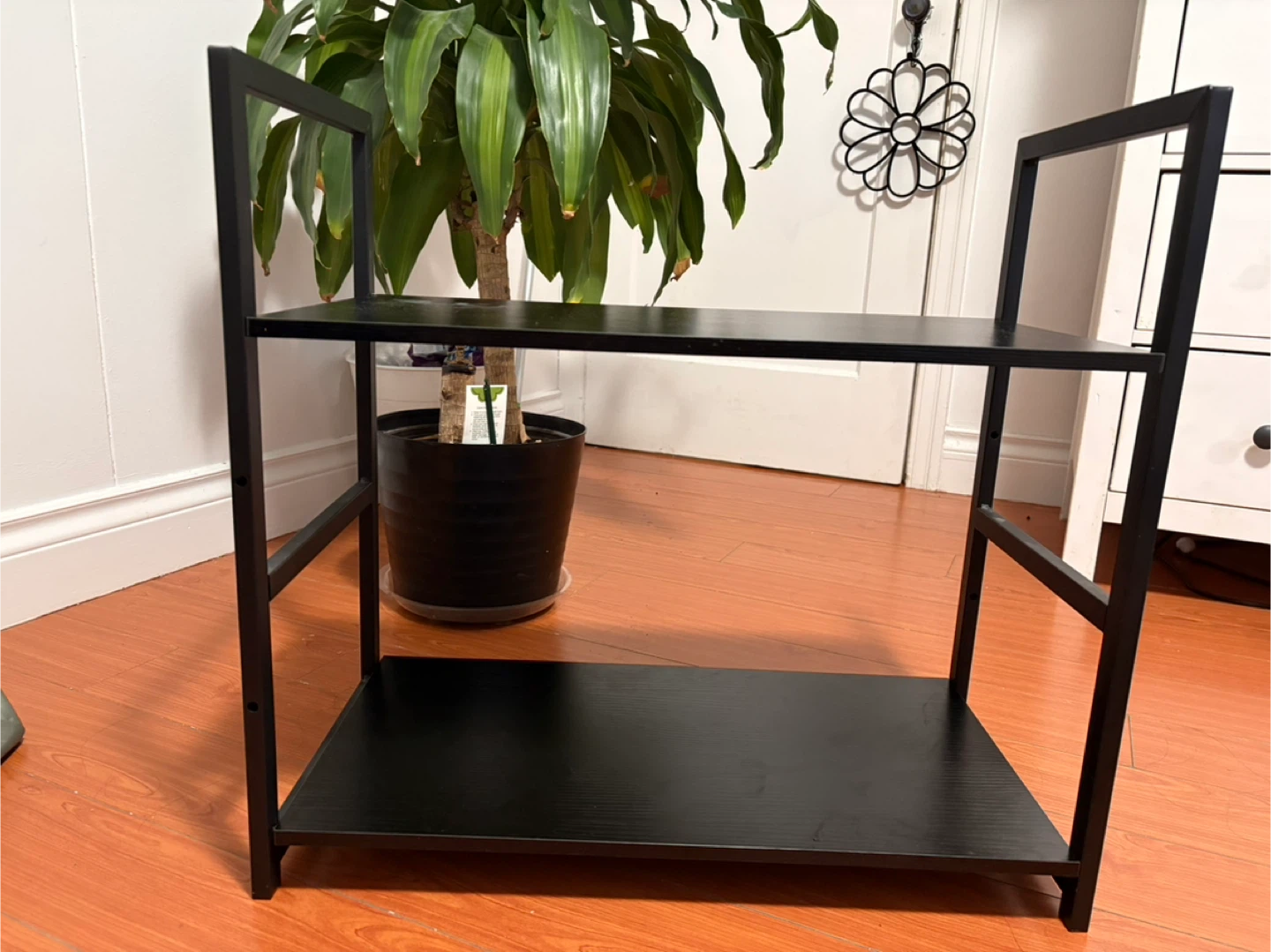 Black 2-Tier Shelf Unit - photo 3
