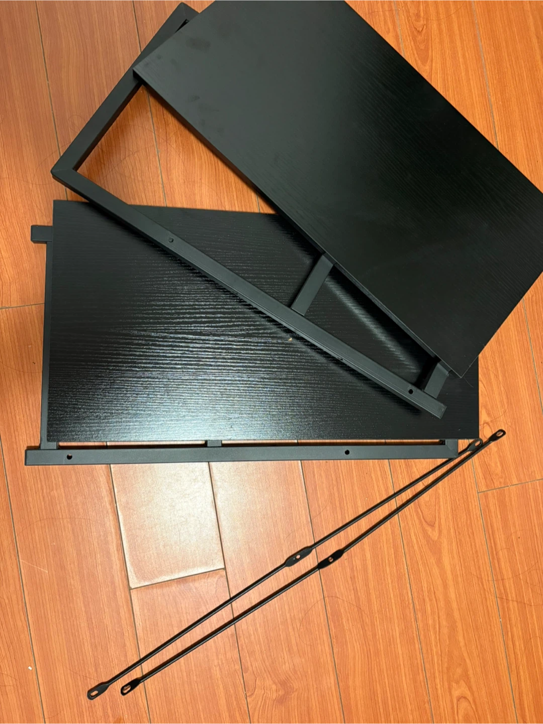 Black 2-Tier Shelf Unit - photo 2