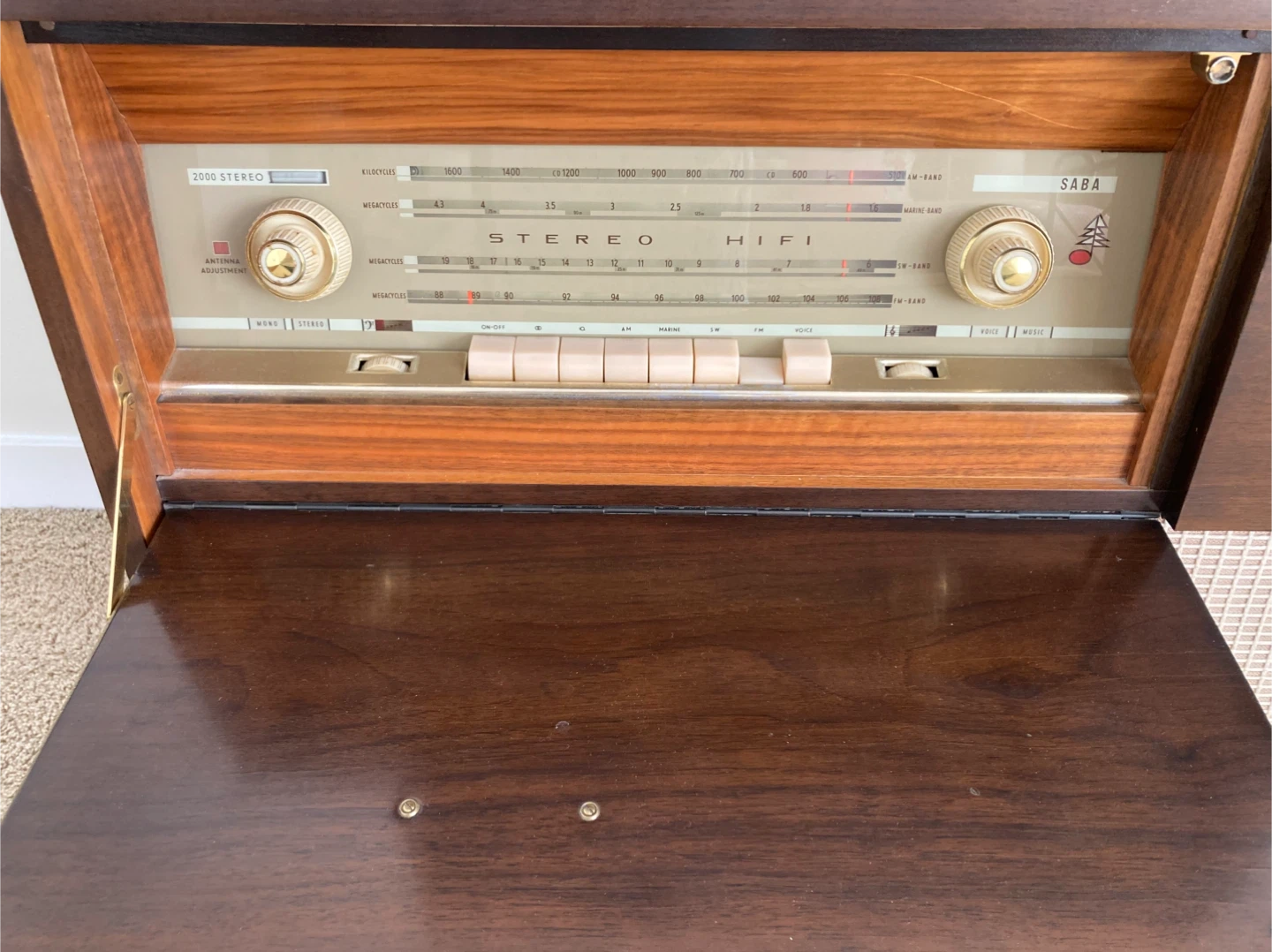 SABA Stereo Hi-Fi Console Radio with Sony DVD Player - photo 4