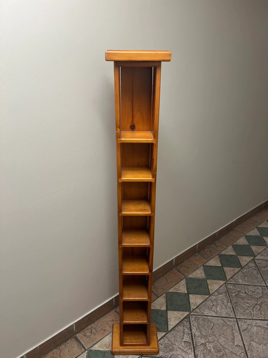 Wooden Display Shelf Tower