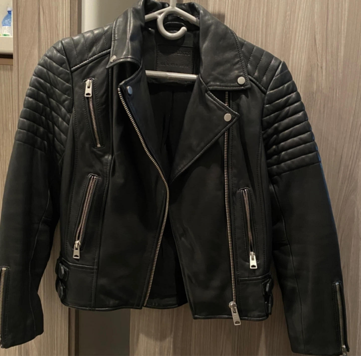 🧡All Saints Leather Biker jacket Size US0 New