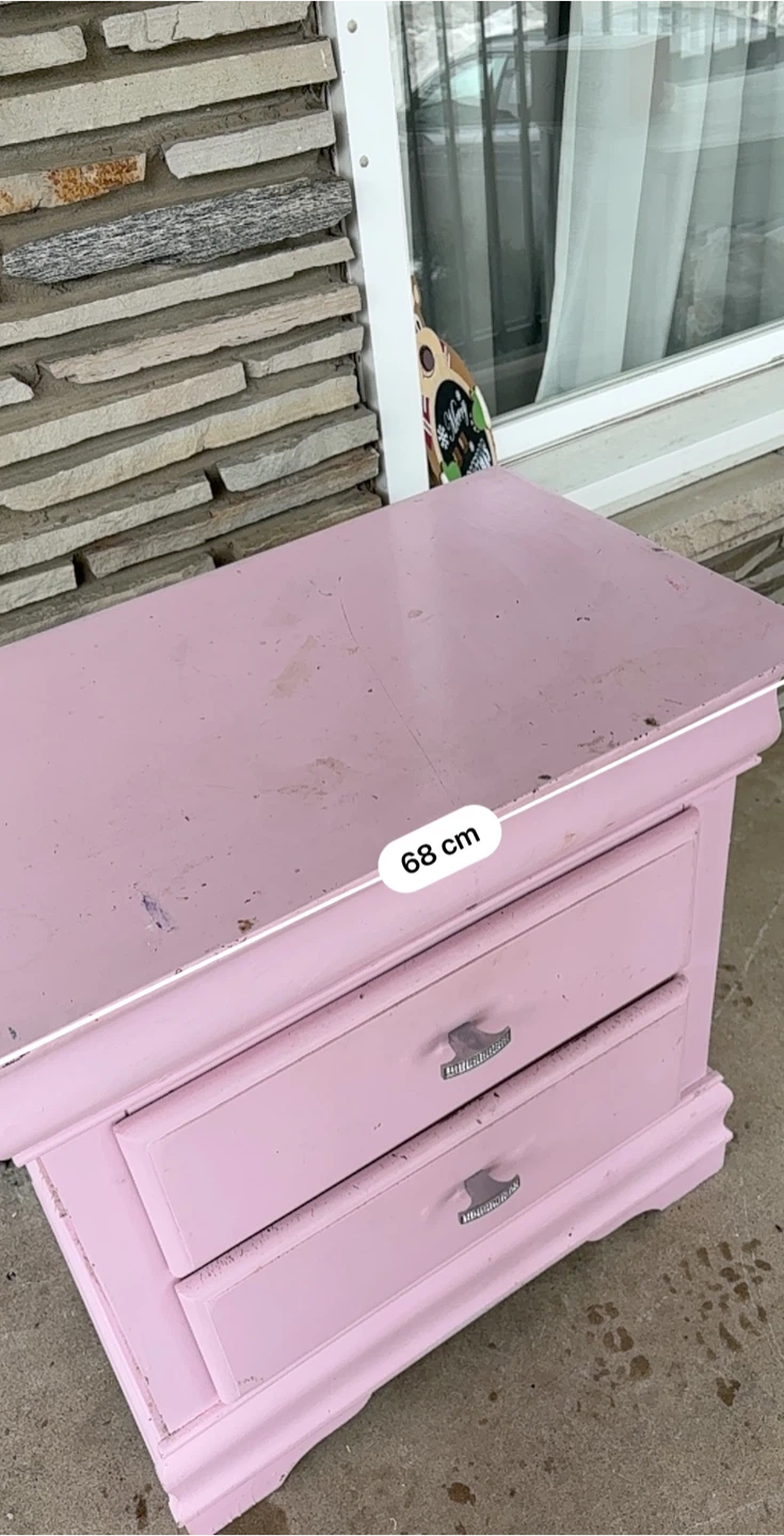 Pink 2-Drawer Nightstand - photo 5