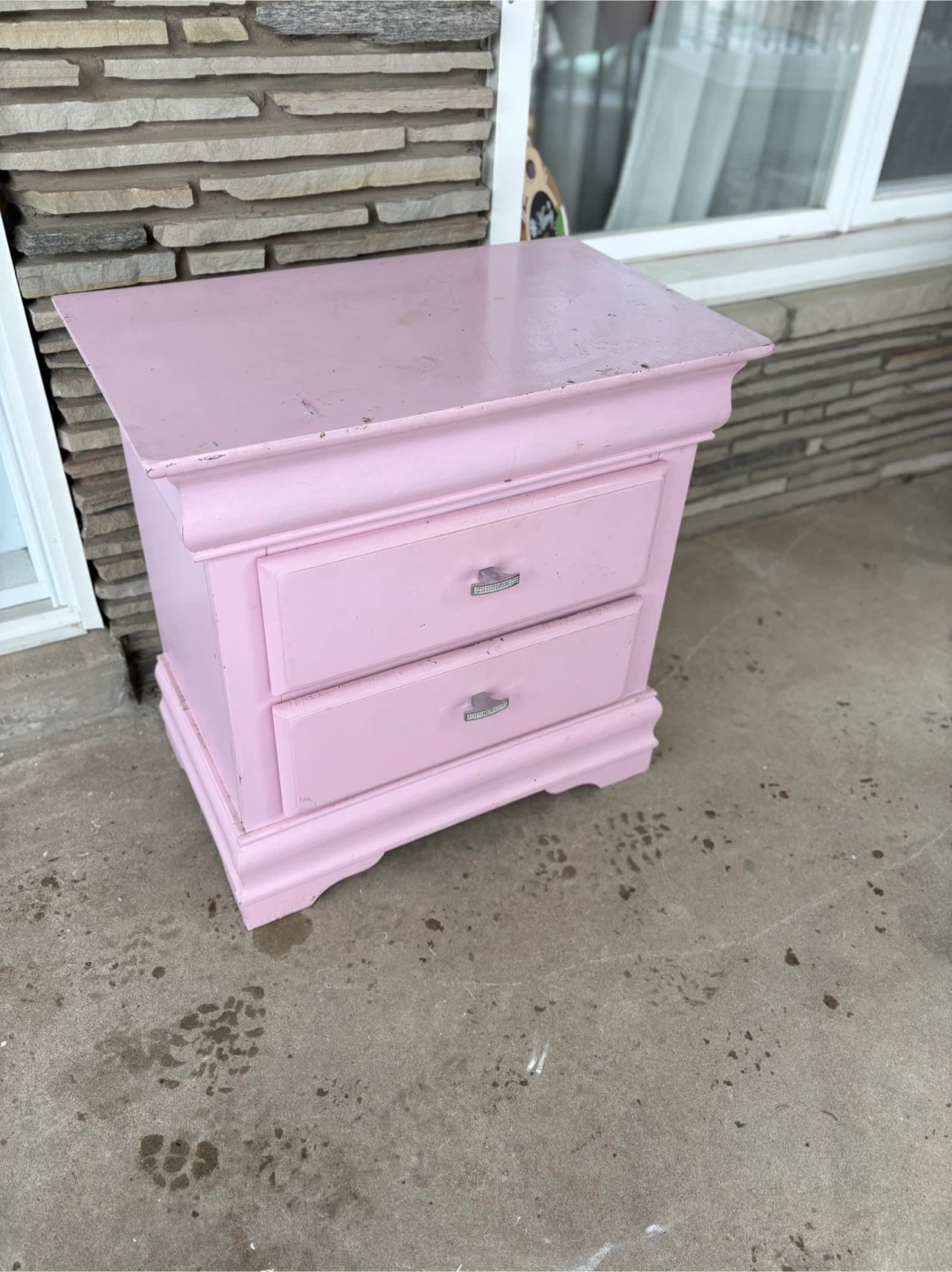 Pink 2-Drawer Nightstand - photo 2