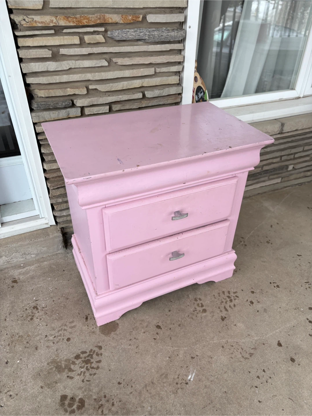 Pink 2-Drawer Nightstand - photo 3