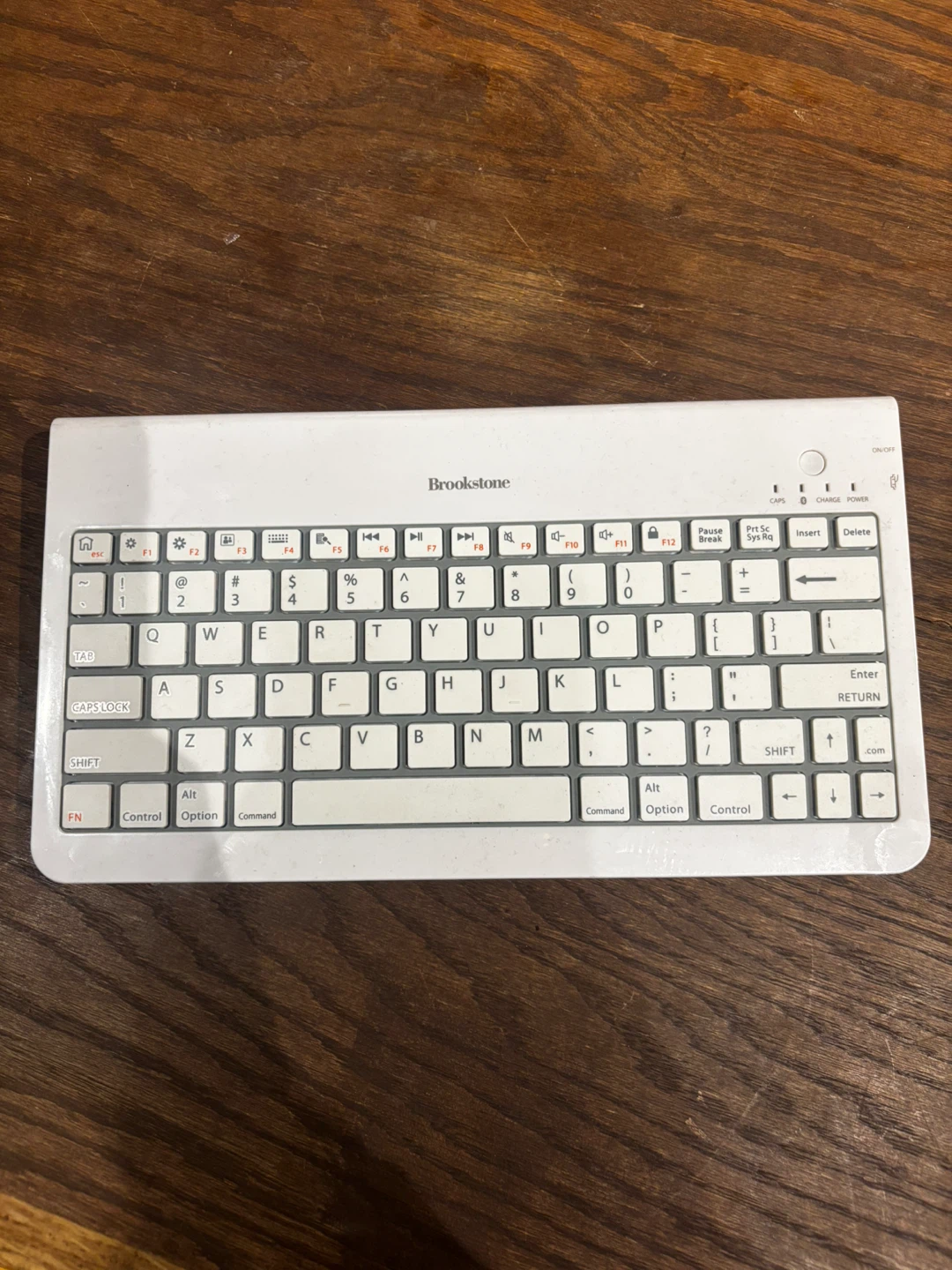 Brookstone White Wireless Keyboard
