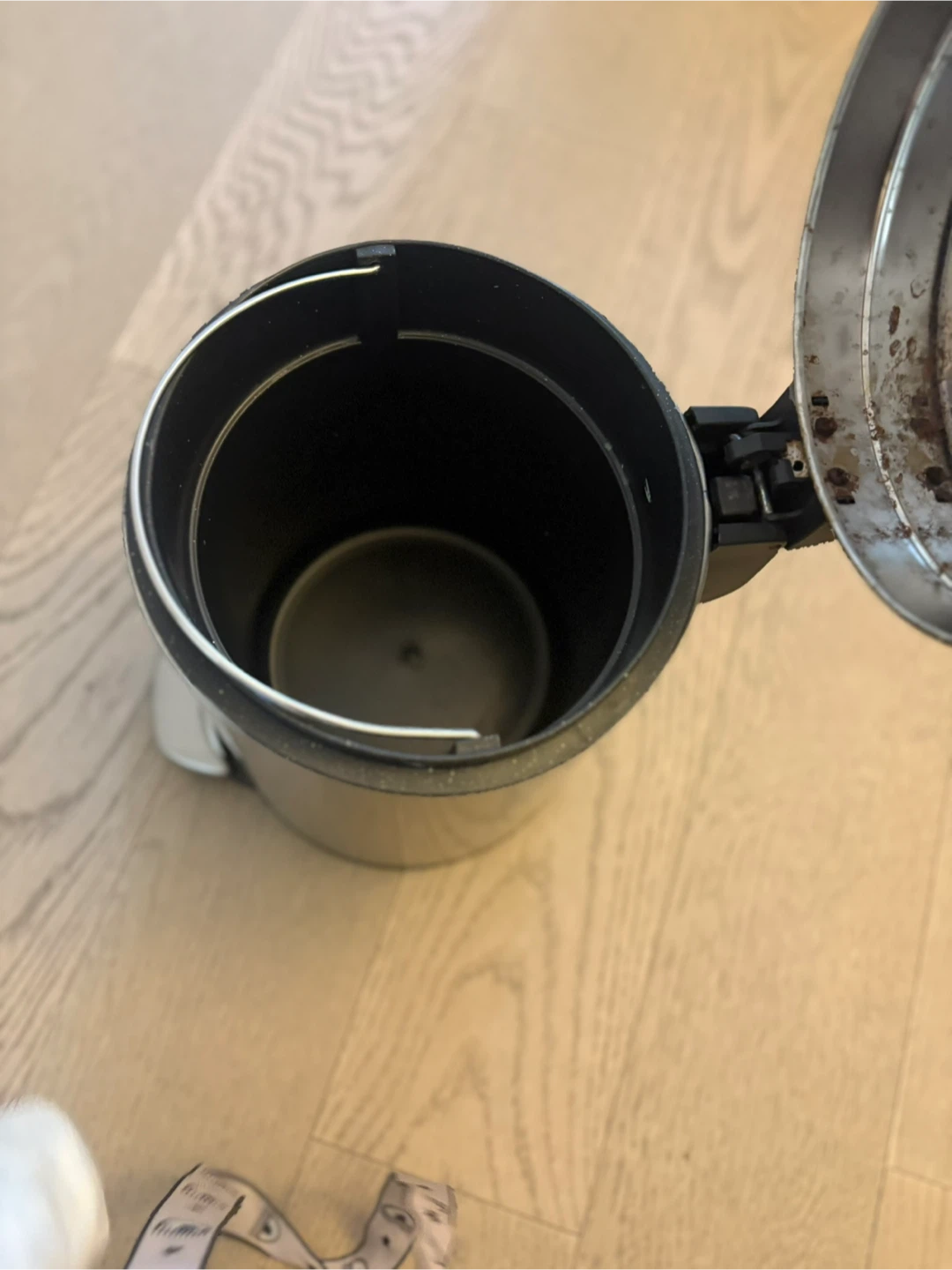 Brushed Stainless Steel Step Trash Can - photo 3