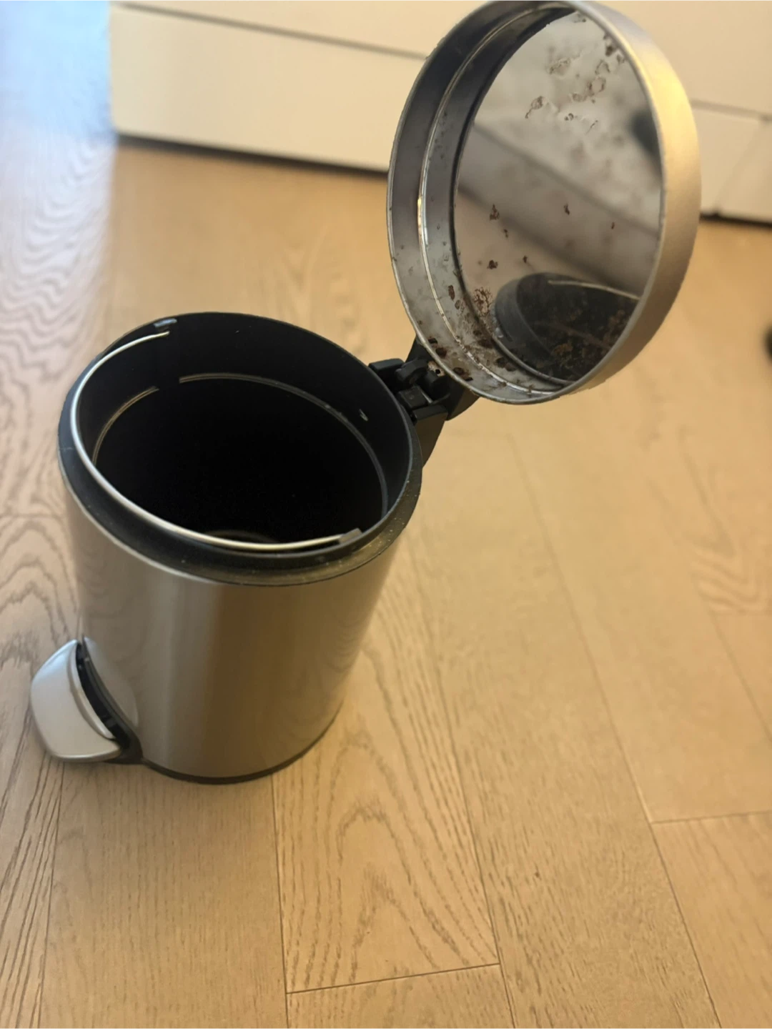 Brushed Stainless Steel Step Trash Can - photo 2