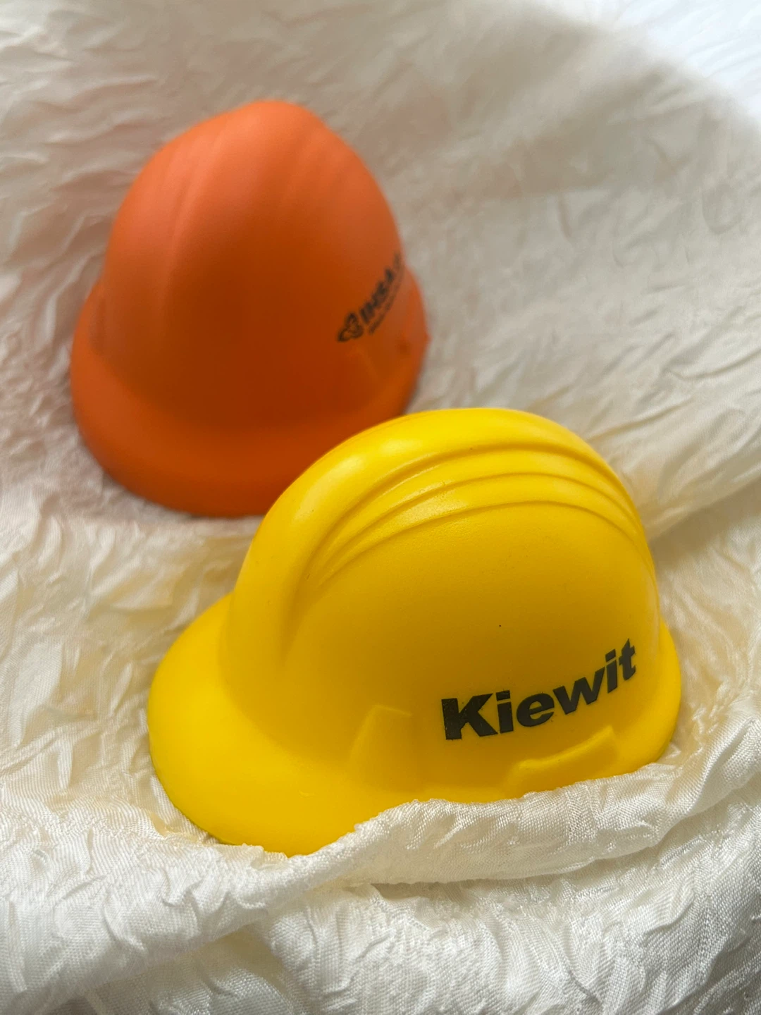 Yellow and Orange Hard Hat Stress Ball