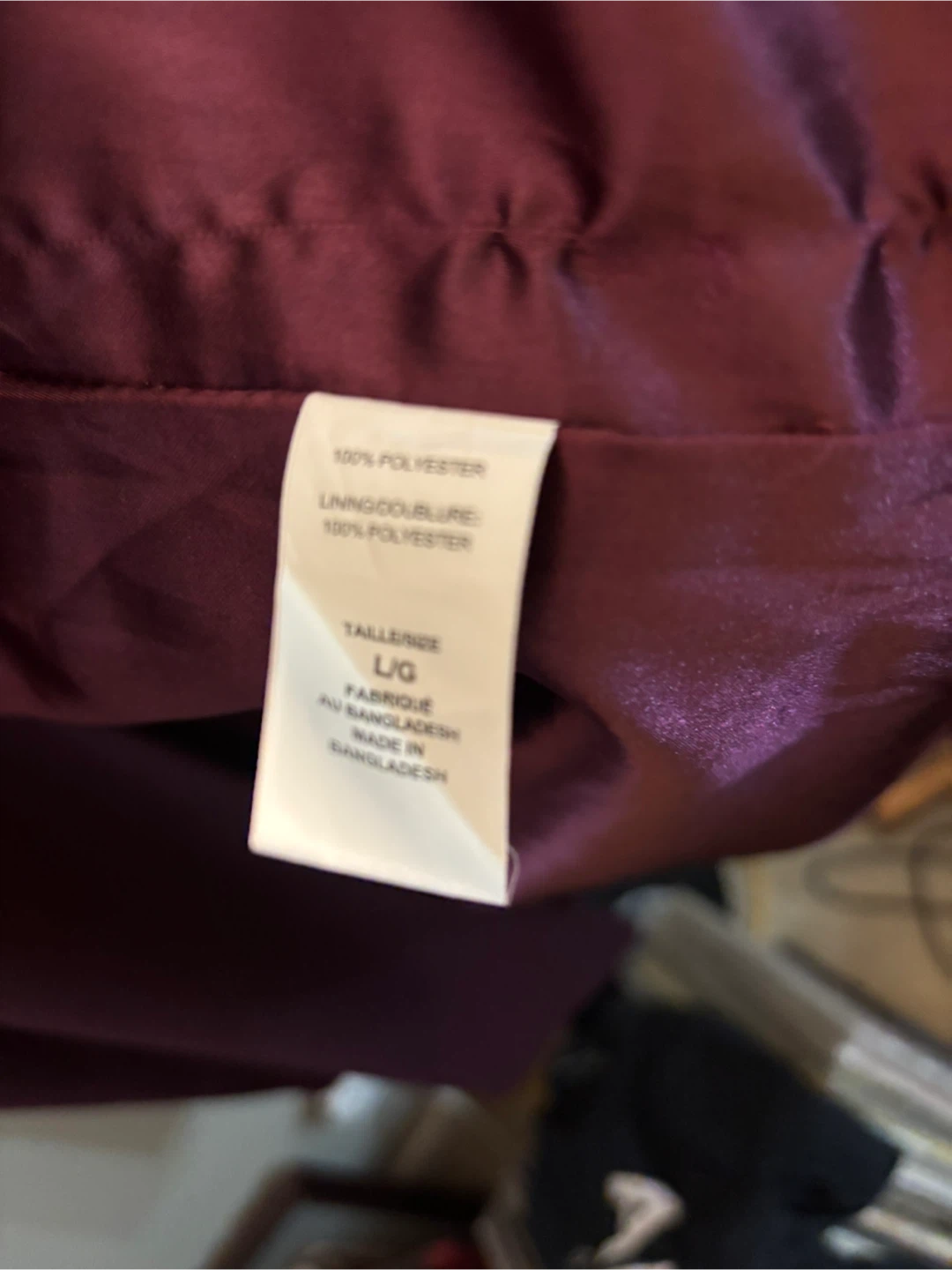 Suzy Shier Women's Burgundy Wool Blend Coat - Size L - photo 3