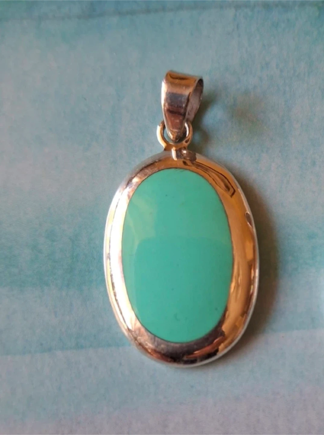 Turquoise pendant (silver stamped 925) - photo 4