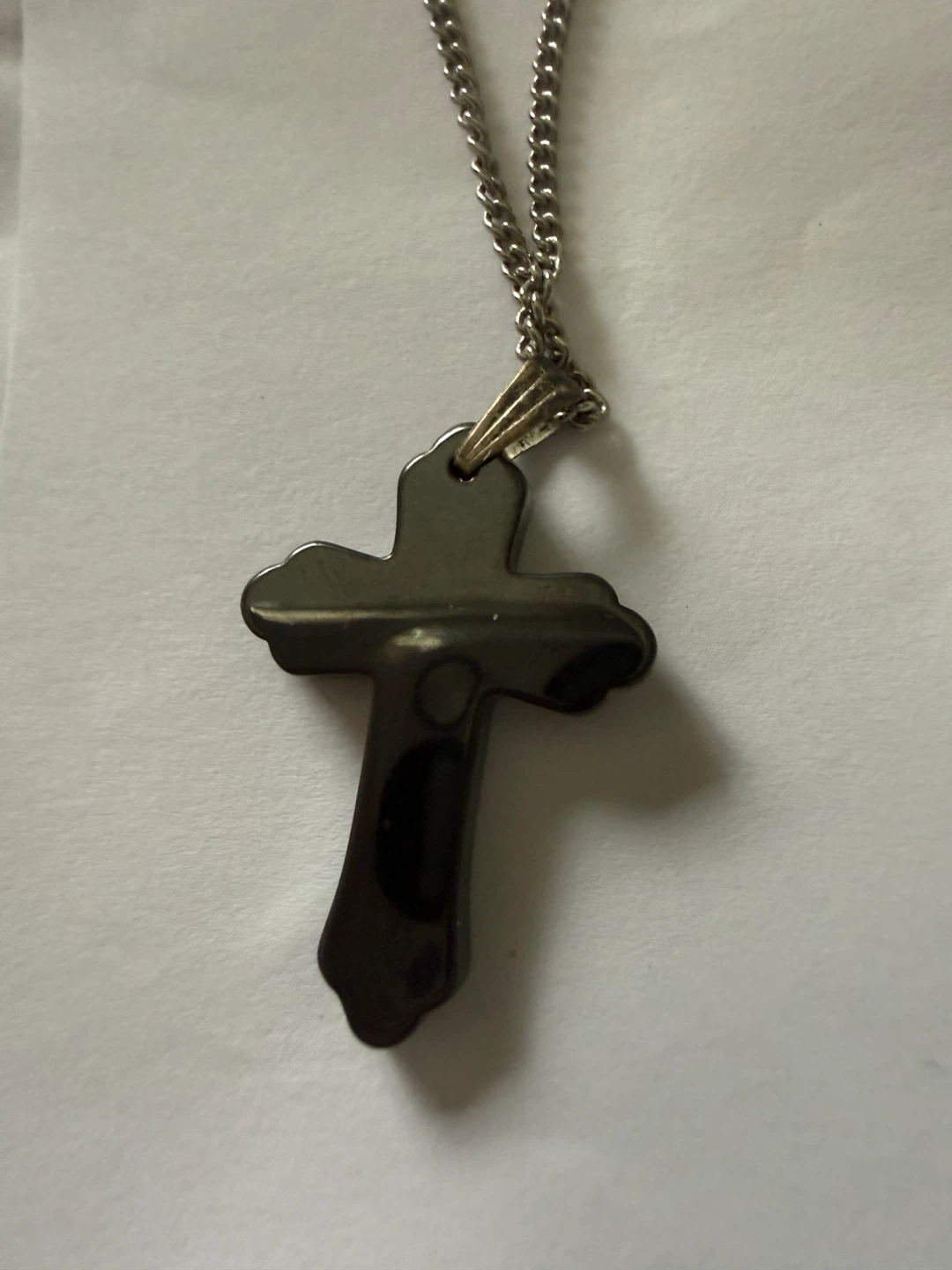Dark Cross Pendant Necklace - photo 2