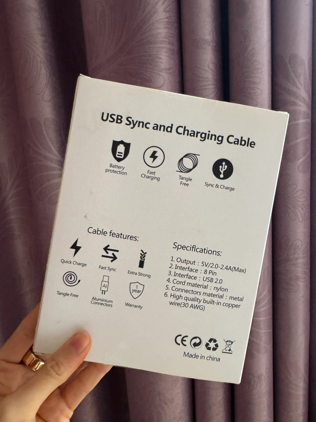 USB Sync and Charging Cable - photo 2