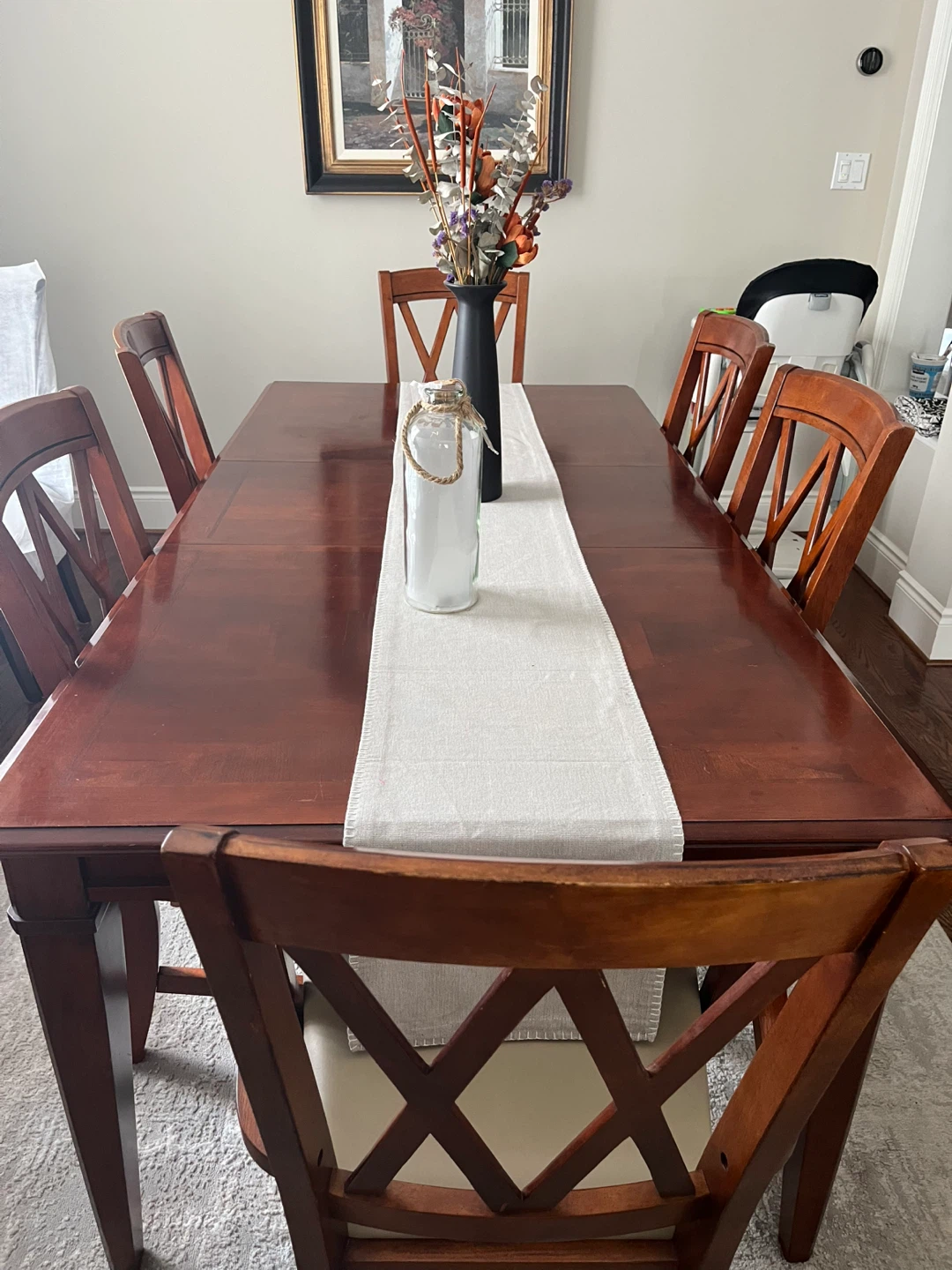 Wooden Dining Table with 6 Chairs - photo 5