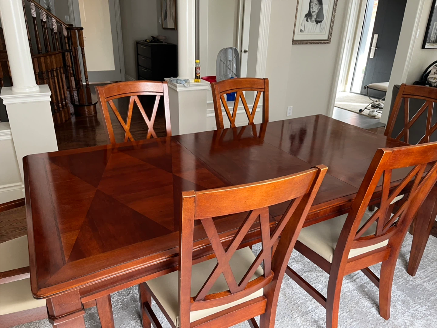 Wooden Dining Table with 6 Chairs - photo 3