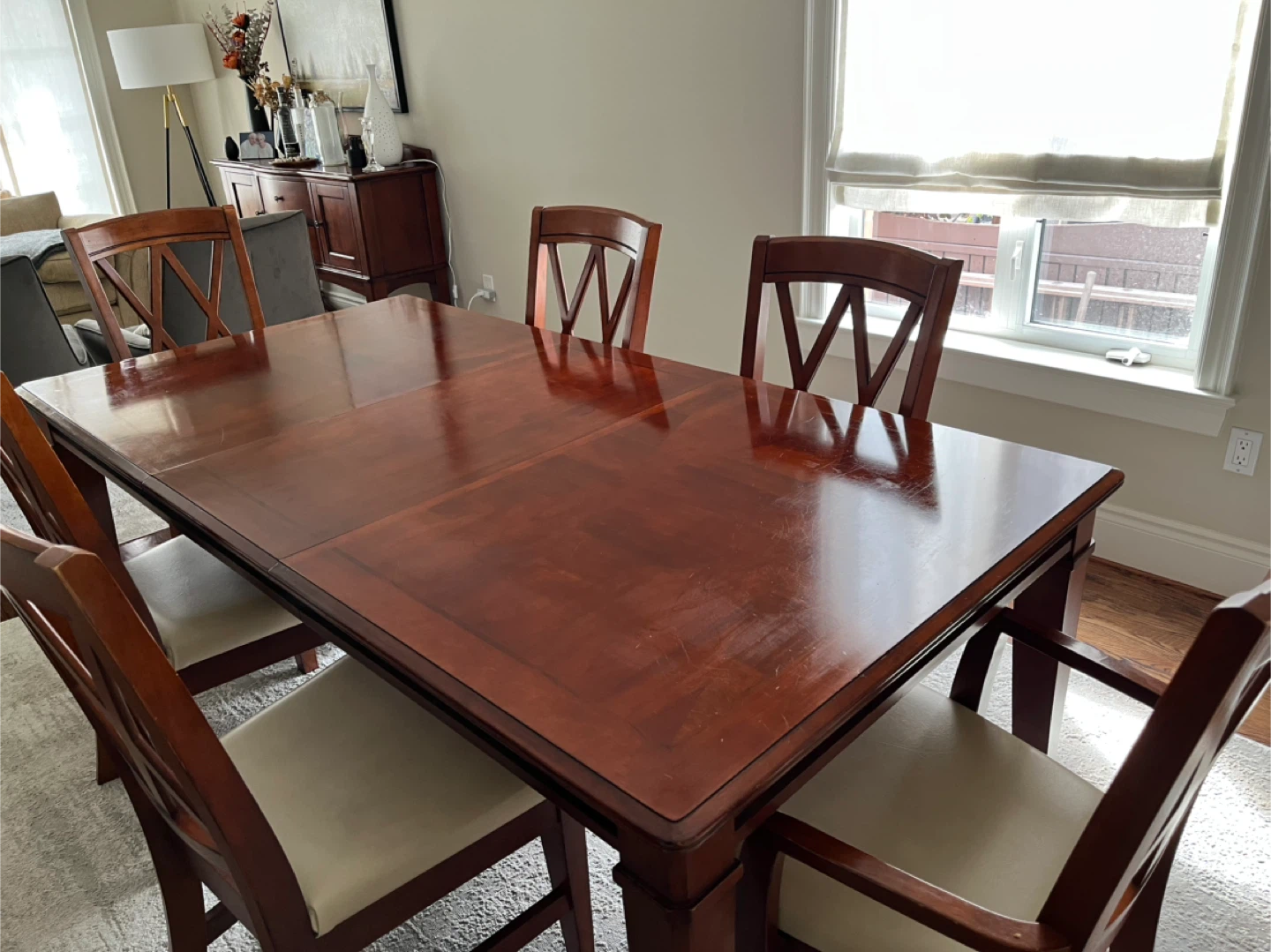 Wooden Dining Table with 6 Chairs - photo 4