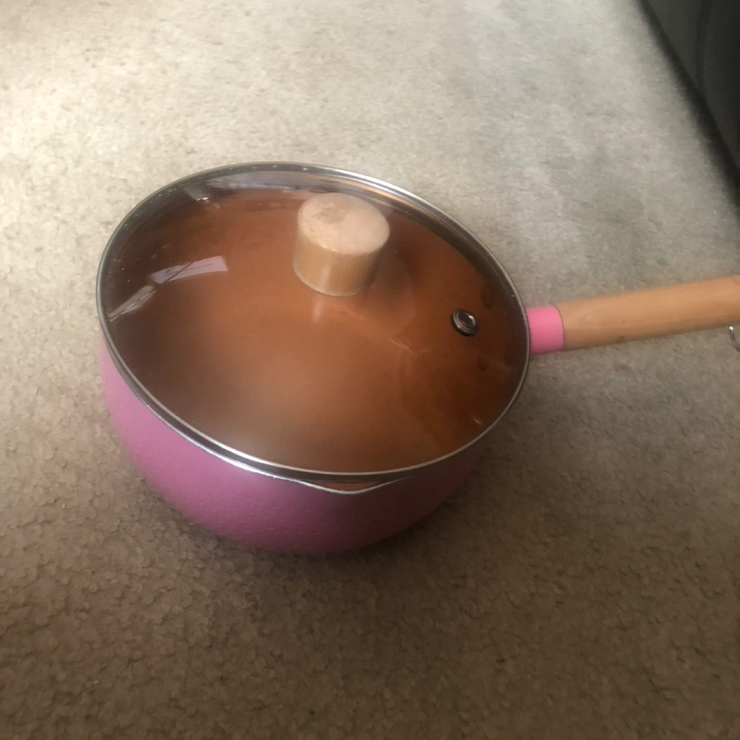 Pink 18cm Pot with Lid no box - photo 3
