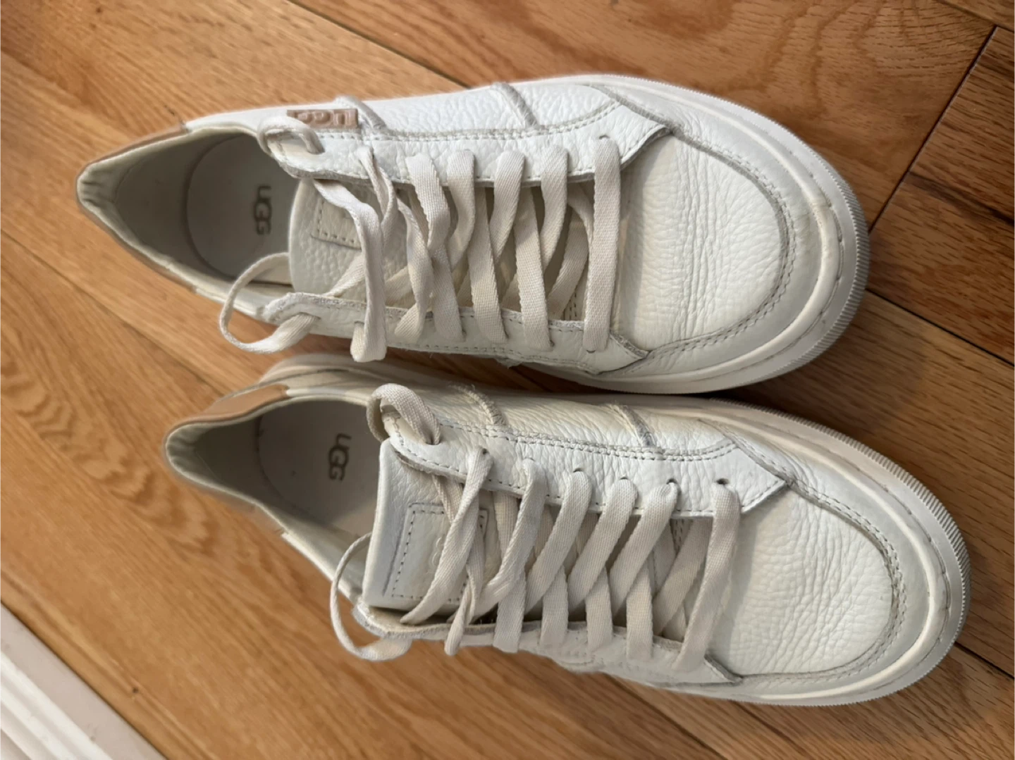 UGG White Leather Sneakers
