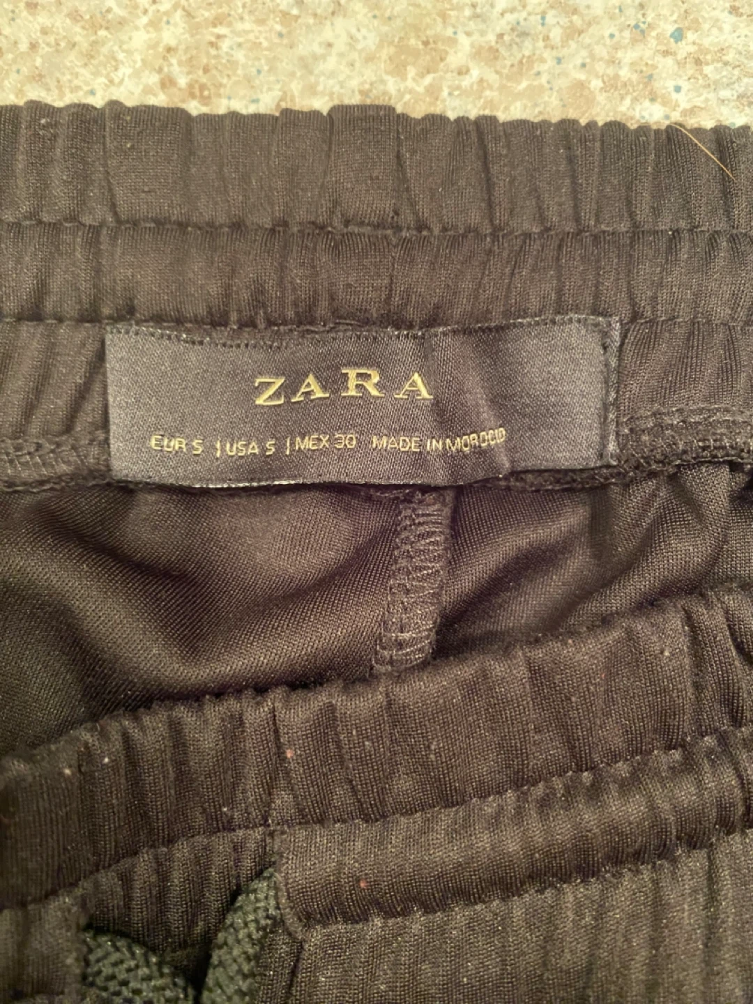 ZARA Black Track Pants with Striped Sides - Size S - photo 2