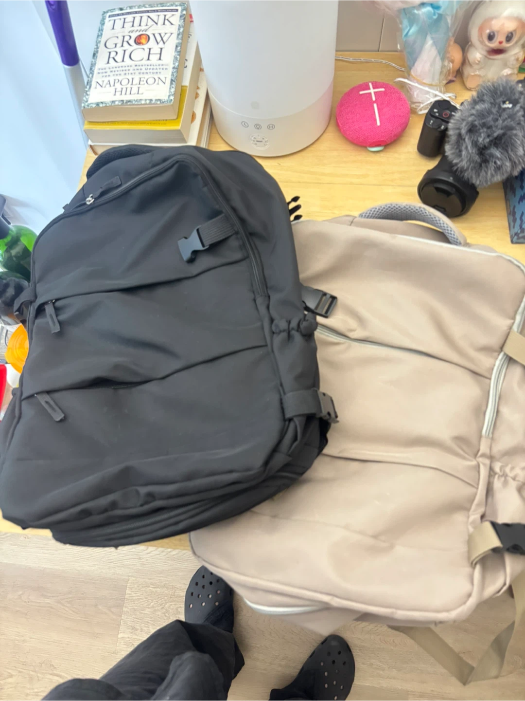 Multiple Layers Beige Backpack LEFT
